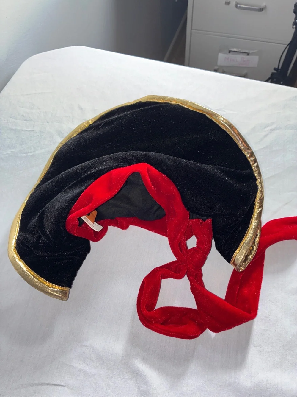 Elope Child’s Pirate Tricorn Hat – Black Velvet 3D Skull & Crossbones EUC